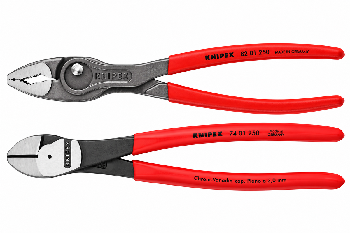 Knipex 2 Pc 10" TwinGrip & High Leverage Diagonal Cutter Set