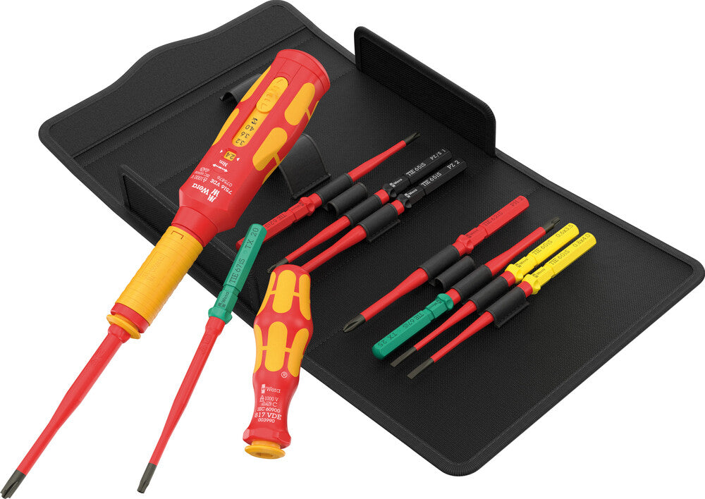 Wera 05006634001 KRAFTFORM KOMPAKT VDE SAFE-TORQUE SPEED SWITCH CABINET SET BASIC 1, 11 PIECES