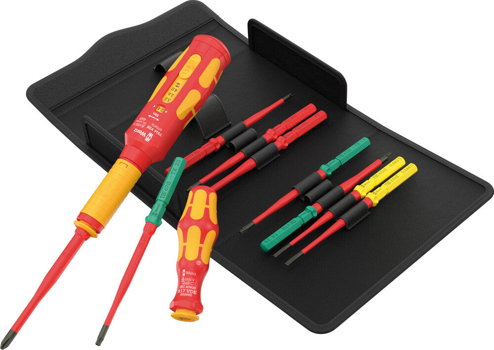 Wera 05006635001 KRAFTFORM KOMPAKT VDE SAFE-TORQUE SPEED SWITCH CABINET SET BASIC 2, 11 PIECES