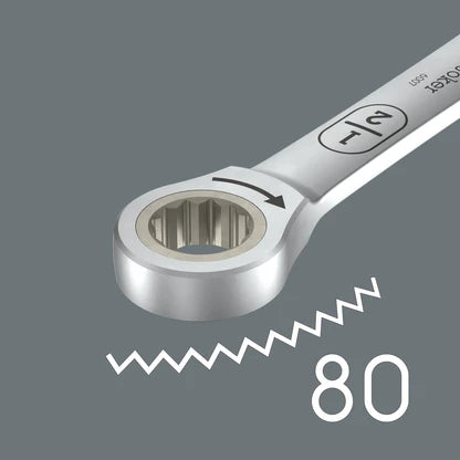 Wera 05020364001 6007 JOKER RATCHETING COMBINATION SPANNER SB, LONG DESIGN, IMPERIAL, 1/2" X 245 MM - image 7