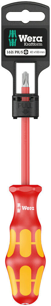 WERA 05100020001 162I PH/S # 2 X 100 MM HANG-TAG VDE INSULATED SCREWDRIVER FOR PLUSMINUS SCREWS