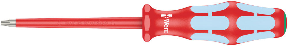 WERA 05022762001 3167 I TORX 10 X 80 MM VDE INSULATED SCREWDRIVER FOR TXSCREWS, STAINLESS