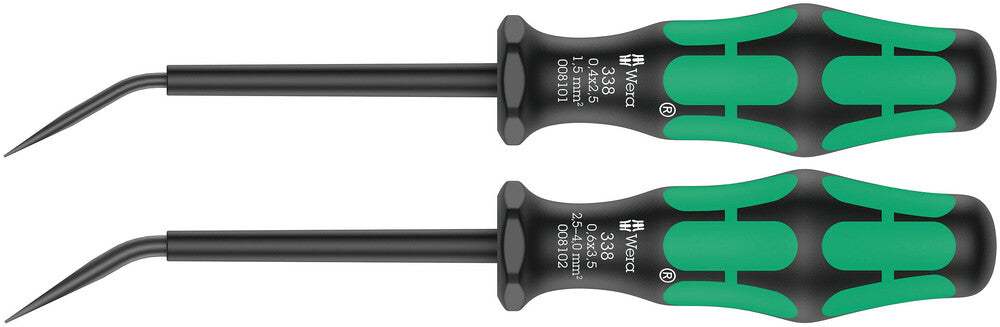 WERA 05008100001 338/2 ACTUATION TOOL FOR TERMINAL BLOCKS/SPRING CAGES; SET WITH 2 PCS.