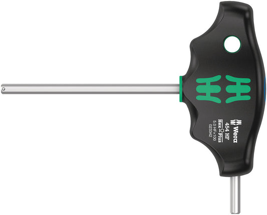WERA 05023342001 454 HEX-PLUS HF 5 X 100 MM T-HANDLE HEX DRIVER WITH HOLDING FUNCTION