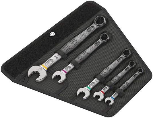 WERA 05020240001 6003 JOKER 5PC COMBINATION WRENCH SET IMPERIAL IN TEXTILE POUCH 