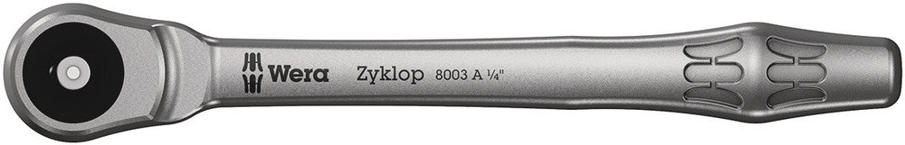 WERA 05004003001 8003 A ZYKLOP METAL RATCHET 1/4 FULL METAL RATCHET WITH PUSH-THROUGH SQUARE