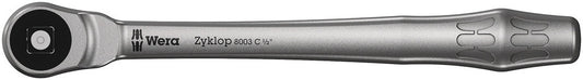 WERA 05004063001 8003 C ZYKLOP METAL RATCHET 1/2 FULL METAL RATCHET WITH PUSH-THROUGH SQUARE