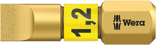 WERA 05056176001 800/1 BDC 1.2 X 6.5 X 25 MM SLOTTED BITS, BITORSION