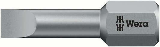 WERA 05056203001 800/1 TZ  0.5 X 4.0 X 25 MM SLOTTED BITS, TORSION ZONE