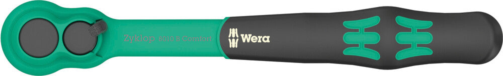 WERA 05005540001 8010 B Zyklop Comfort Ratchet, with reversing lever, with 3/8" drive, 3/8" x 230 mm