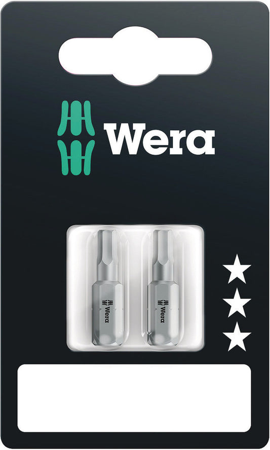 WERA 05073053001 840/1 Z HEX-PLUS SW 4 X 25 MM BITS FOR HEX SOCKET SCREWS SB (2 PCS)