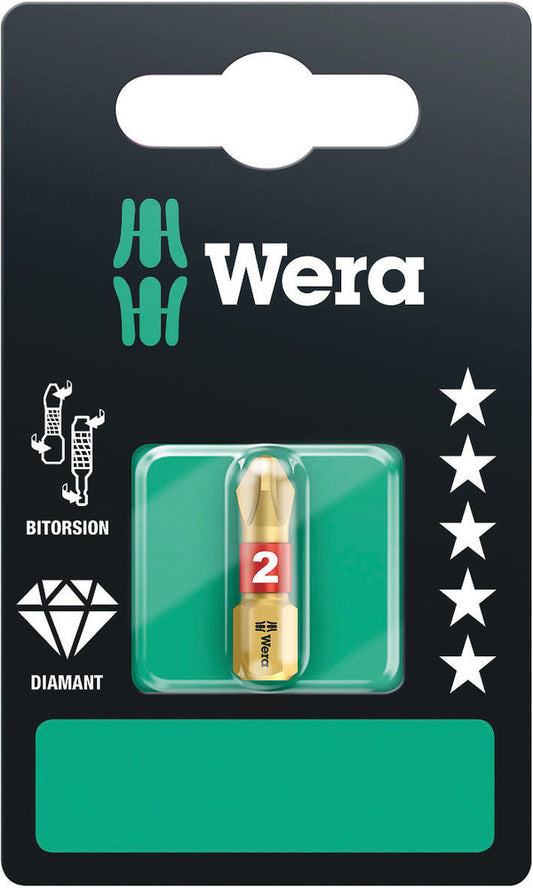 WERA 05073333001 851/1 BDC PH 2 X 25 MM SB BITS ASSORTMENT