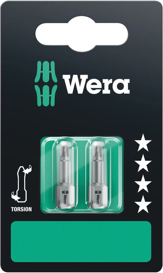 WERA 05073325001 851/1 TZ PH 3 X 25 MM SB BITS ASSORTMENT (2 PCS)