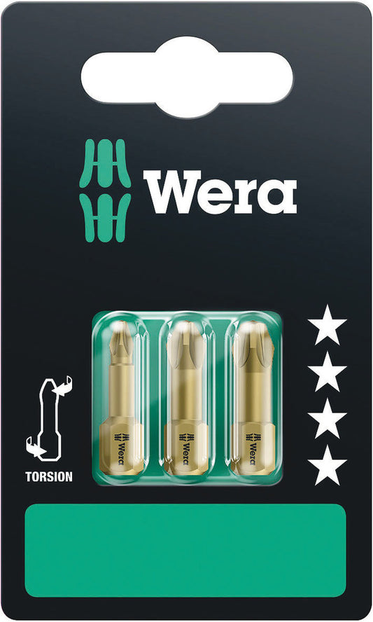 WERA 05073373001 855/1 TH PZ 1 - 3 SET SB 25 MM BITS ASSORTMENT (3 PCS)