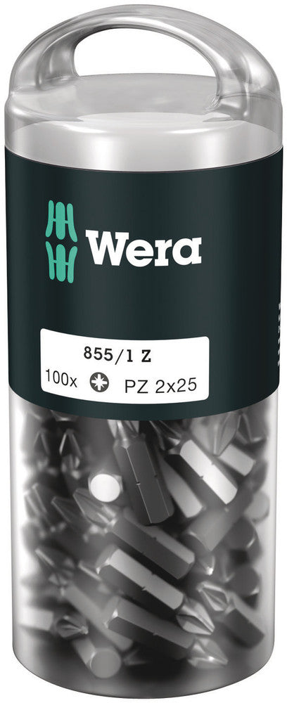 WERA 05072444001 855/1 Z PZ 2 X 25 MM DIY-BOX POZIDRIV-BITS (100 PCS)
