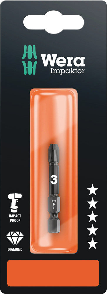 WERA 05073962001 855/4 IMP DC PZ 3 X 50 MM SB POZIDRIV-BITS, IMPACT