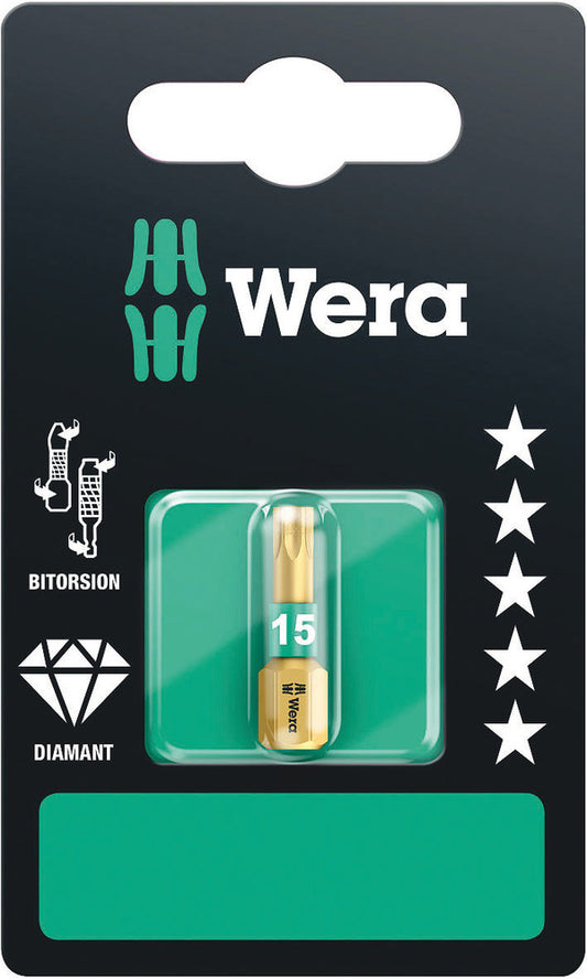 WERA 05134375001 867/1 BDC TX 15 X 25 MM SB TORX BITS, BITORSION