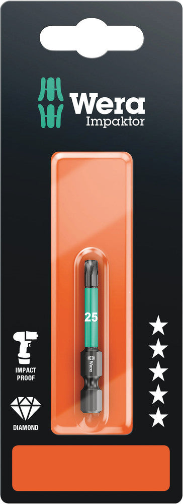 WERA 05073965001 867/4 IMP DC TX 25 X 50 MM SB TORX-BITS, IMPACT