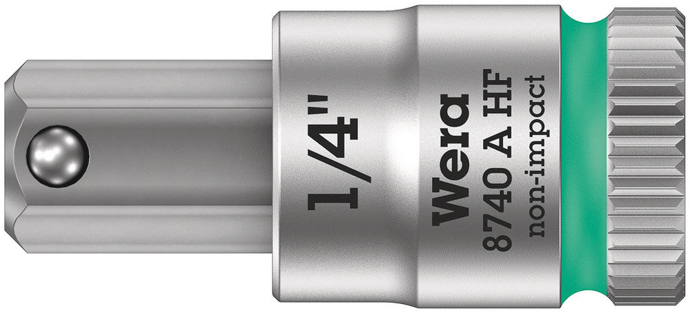 WERA 05003388001 8740 A HF HEX-PLUS SW 1/4" ZYKLOP BIT SOCKET WITH 1/4" DRIVE HOLDING FUNCTION
