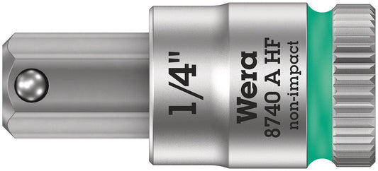 WERA 05003388001 8740 A HF HEX-PLUS SW 1/4" ZYKLOP BIT SOCKET WITH 1/4" DRIVE HOLDING FUNCTION