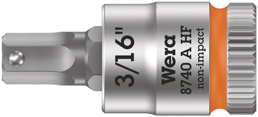 WERA 05003386001 8740 A HF HEX-PLUS SW 3/16" ZYKLOP BIT SOCKET WITH 1/4" DRIVE HOLDING FUNCTION