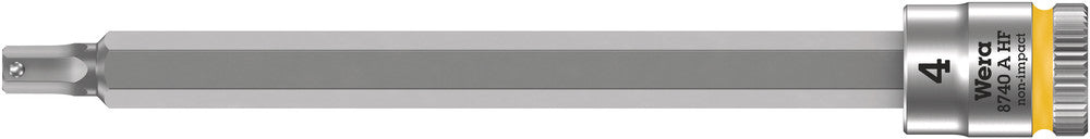WERA 05003334001 8740 A HF ZYKLOP BIT SOCKET WITH 1/4" DRIVE WITH HOLDING FUNCTION, 4,0 X 100 MM