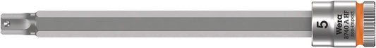 WERA 05003336001 8740 A HF ZYKLOP BIT SOCKET WITH 1/4" DRIVE WITH HOLDING FUNCTION, 5,0 X 100 MM