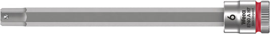 WERA 05003338001 8740 A HF ZYKLOP BIT SOCKET WITH 1/4" DRIVE WITH HOLDING FUNCTION, 6,0 X 100 MM