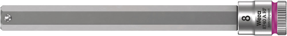 WERA 05003340001 8740 A HF ZYKLOP BIT SOCKET WITH 1/4" DRIVE WITH HOLDING FUNCTION, 8,0 X 100 MM