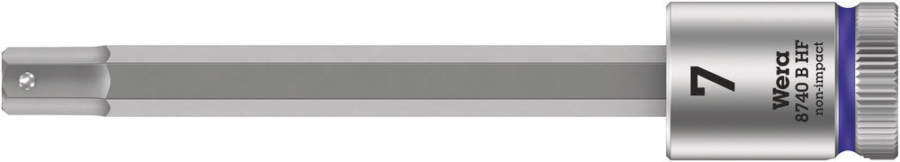 WERA 05003038001 8740 B HF HEX-PLUS SW 7,0 X 100 MM ZYKLOP BIT SOCKET WITH 3/8" DRIVE HOLDING FUNCTION