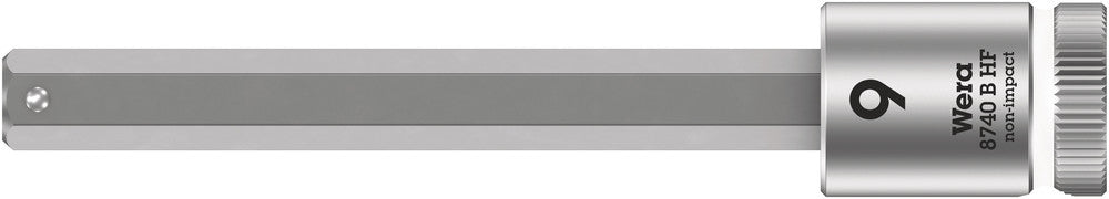 WERA 05003042001 8740 B HF HEX-PLUS SW 9,0 X 100 MM ZYKLOP BIT SOCKET WITH 3/8" DRIVE HOLDING FUNCTION