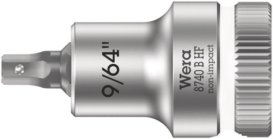 WERA 05003082001 8740 B HF HEX-PLUS SW 9/64" X 35 MM ZYKLOP BIT SOCKET WITH 3/8" DRIVE HOLDING FUNCTION