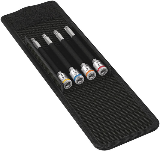 WERA 05003375001 8767 A TORX HF 1 ZYKLOP BIT SOCKET SET, WITH HOLDING FUNCTION, 1/4", 4 PIECES