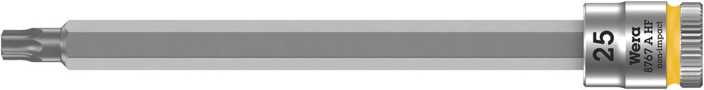 WERA 05003366001 8767 A HF TORX ZYKLOP BIT SOCKET WITH 1/4" DRIVE WITH HOLDING FUNCTION , TX 25 X 100 MM