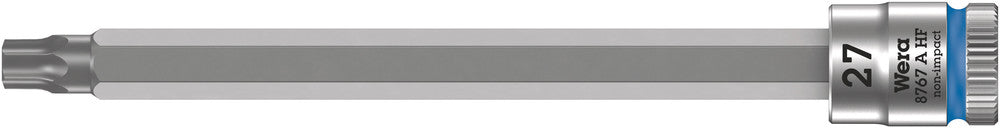 WERA 05003368001 8767 A HF TORX ZYKLOP BIT SOCKET WITH 1/4" DRIVE WITH HOLDING FUNCTION , TX 27 X 100 MM