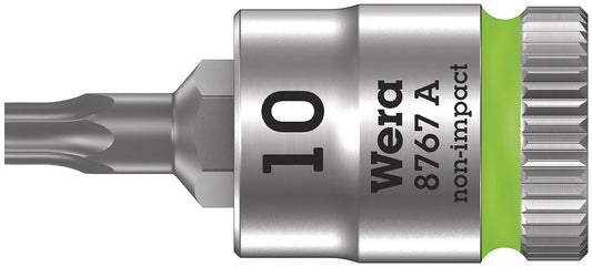WERA 05003390001 8767 A TORX ZYKLOP BIT SOCKET WITH 1/4" DRIVE, TX 10 X 28 MM  (NO HF!!!)