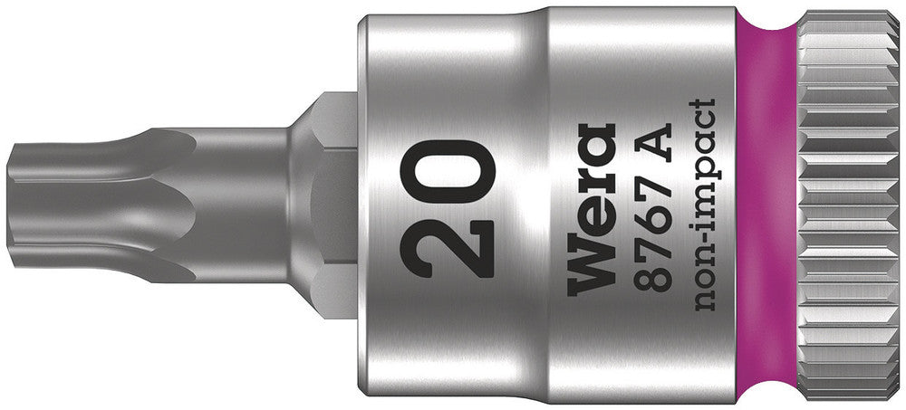 WERA 05003391001 8767 A TORX ZYKLOP BIT SOCKET WITH 1/4" DRIVE, TX 20 X 28 MM  (NO HF!!!)