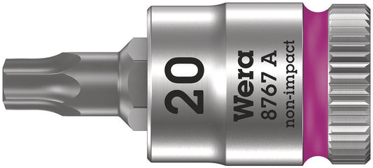 WERA 05003391001 8767 A TORX ZYKLOP BIT SOCKET WITH 1/4" DRIVE, TX 20 X 28 MM  (NO HF!!!)