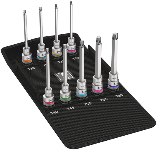 WERA 05004212001 8767 C TX HF 3 ZYKLOP BIT SOCKET SET WITH 1/2" DRIVE SOCKET WITH HOLDING FUNCTION 9PCS