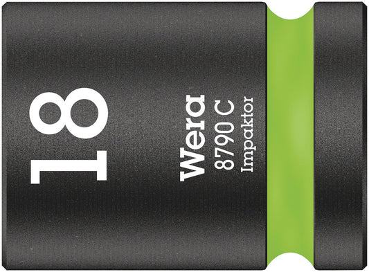 WERA 05004575001 8790 C IMP (1/2" DRIVE IMPACT SOCKETS) IMPACT SOCKET SW 18 NEON GREEN