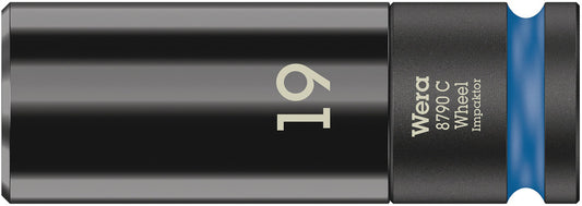 WERA 05004591001 8790 C 1/2" SQUARE DRIVE IMPACT SOCKET WITH SLEEVE; 19MM