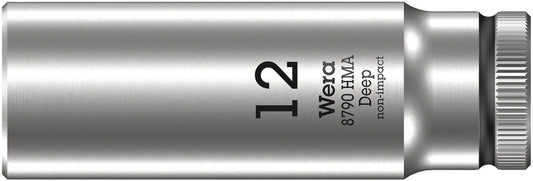 WERA 05004509001 8790 HMA DEEP SOCKETS (1/4" DRIVE SOCKETS - DEEP - 6-POINT) 1/4" DEEP SOCKET SW 12 BLACK