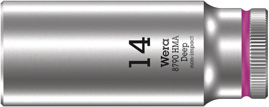 WERA 05004511001 8790 HMA DEEP SOCKETS (1/4" DRIVE SOCKETS - DEEP - 6-POINT) 1/4" DEEP SOCKET SW 14 PINK