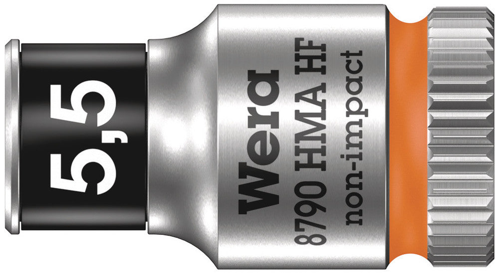 WERA 05003720001 8790 HMA HF ZYKLOP SOCKET WITH 1/4" DRIVE WITH HOLDING FUNCTION , 5,5  MM