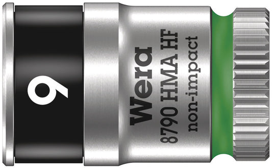 WERA 05003724001 8790 HMA HF ZYKLOP SOCKET WITH 1/4" DRIVE WITH HOLDING FUNCTION , 9,0  MM