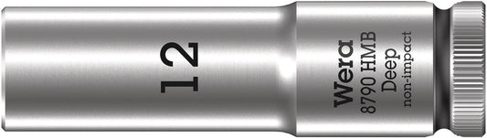 WERA 05004534001 8790 HMB DEEP (3/8" DRIVE SOCKETS - DEEP - 6-POINT) 3/8" DEEP SOCKET SW 12 BLACK