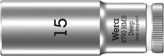 WERA 05004537001 8790 HMB DEEP (3/8" DRIVE SOCKETS - DEEP - 6-POINT) 3/8" DEEP SOCKET SW 15 WHITE