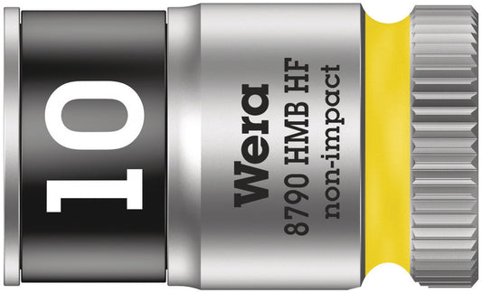 WERA 05003744001 8790 HMB HF 10,0 ZYKLOP SOCKET WITH 3/8" DRIVE, HOLDING FUNCTION