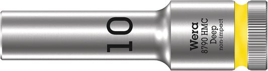 WERA 05004550001 8790 HMC DEEP (1/2" DRIVE SOCKETS - DEEP - 6-POINT) 1/2" DEEP SOCKET SW 10 NEON YELLOW