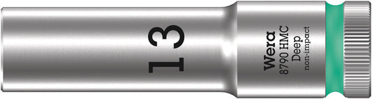 WERA 05004553001 8790 HMC DEEP (1/2" DRIVE SOCKETS - DEEP - 6-POINT) 1/2" DEEP SOCKET SW 13 TURQUOISE